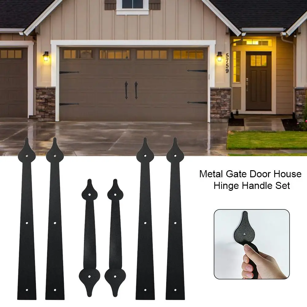 Metal Gate Door House Hinge Handle Set Decor Garage Door Carriage Accents Door Hardware Black With 2 Handles 4 Hinges With Screw
Metal Gate Door House Hinge Handle Set Decor Garage Door Carriage Accents Door Hardware Black With 2 Handles 4 Hinges With Screw