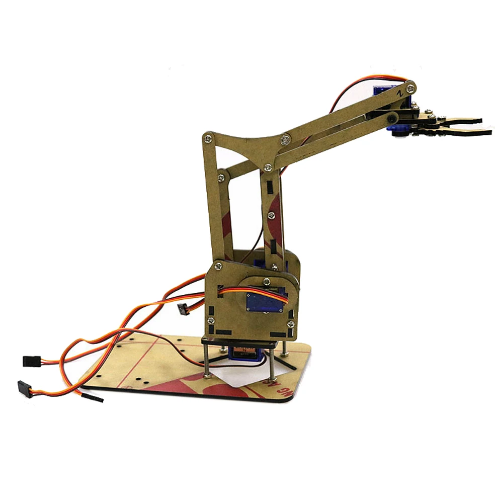 DIY Acrylic robot arm robot claw Manipulator DIY Learning kit for arduino 4DOF for Arduino Maker Learning Support SG90 Servo 
DIY Acrylic robot arm robot claw Manipulator DIY Learning kit for arduino 4DOF for Arduino Maker Learning Support SG90 Servo