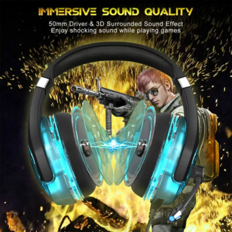ONIKUMA 3.5mm K1pro Hot Gaming Headset Mic LED Headphones Stereo for PC PS4 Xbox
ONIKUMA 3.5mm K1pro Hot Gaming Headset Mic LED Headphones Stereo for PC PS4 Xbox