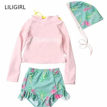 LILIGIRL Baby Girls Cute Sunscreen Swimsuit Long Sleeve Children Quick-drying Flamingo Swimwear Clothing Sets купальник детский
LILIGIRL Baby Girls Cute Sunscreen Swimsuit Long Sleeve Children Quick-drying Flamingo Swimwear Clothing Sets купальник детский