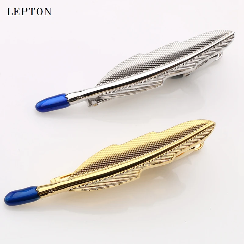 Lepton Novelty Feather Tie Clips for Mens Gold & Silver color Necktie Clamp Clasp Tie Bar Fashion Wedding Gift Tie Clips Pin
Lepton Novelty Feather Tie Clips for Mens Gold & Silver color Necktie Clamp Clasp Tie Bar Fashion Wedding Gift Tie Clips Pin
