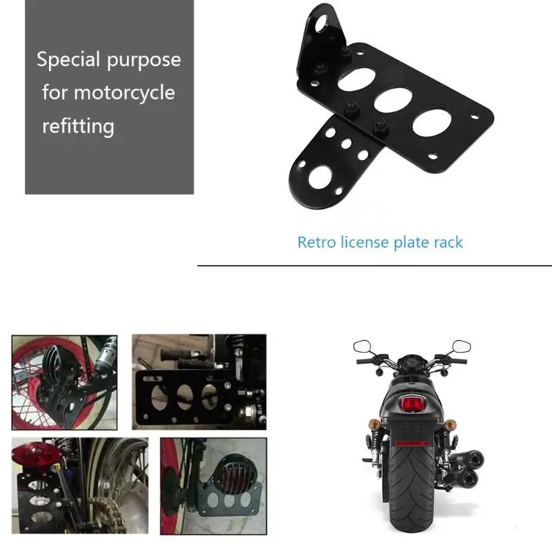 Universal Motorcycle Side Mount Aluminum Alloy Tail Light Holder Vintage License Plate Bracket Support Metal Moto Accessorieas
Universal Motorcycle Side Mount Aluminum Alloy Tail Light Holder Vintage License Plate Bracket Support Metal Moto Accessorieas