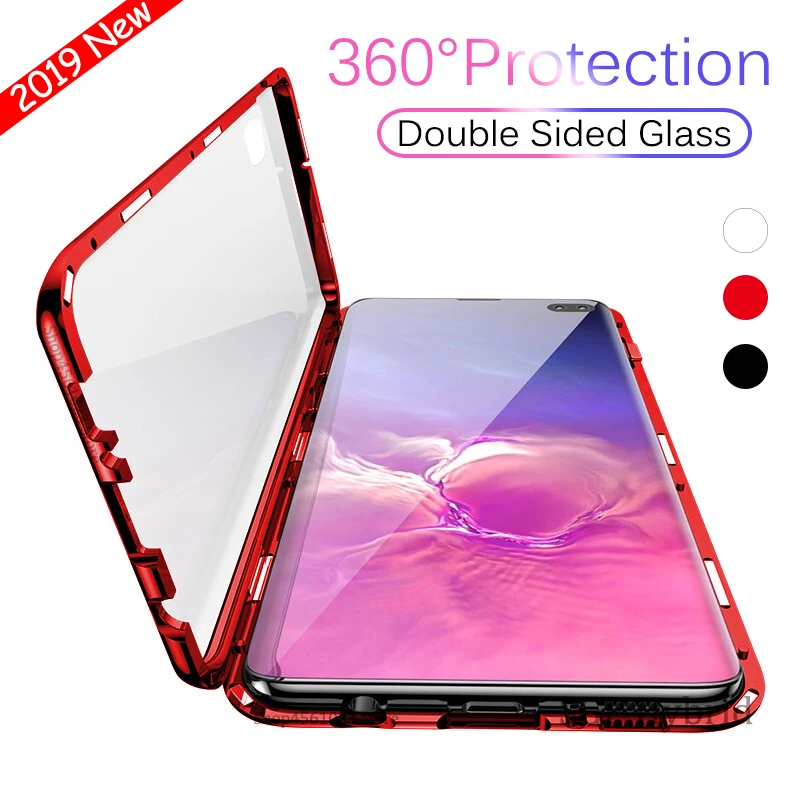 Front+Back Glass 360 Full Protection Case For Samsung Galaxy S10Plus S10e S10 e Plus S10+ Magnetic Adsorption Metal Cases Cover
Front+Back Glass 360 Full Protection Case For Samsung Galaxy S10Plus S10e S10 e Plus S10+ Magnetic Adsorption Metal Cases Cover