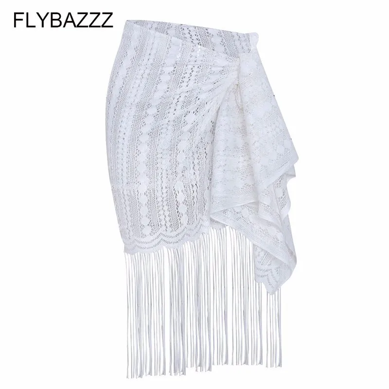 

New Women Swimming Beach Dress Free Style Tassels Cover Ups Women Beach Bikini Cover up Swim Skirt Short Wrap Sarong Beachwear