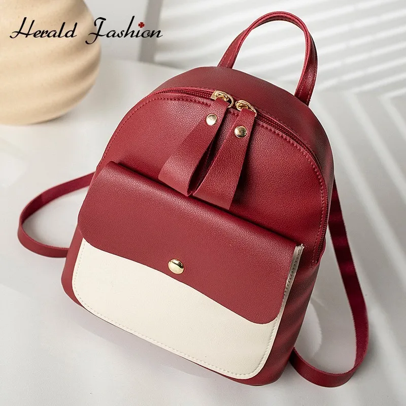Hearld Fashion Small Soft Leather Women Backpack School Student Bag for Girls Quality Female Mini Backpacks Ladies' Travel Bags
Hearld Fashion Small Soft Leather Women Backpack School Student Bag for Girls Quality Female Mini Backpacks Ladies' Travel Bags