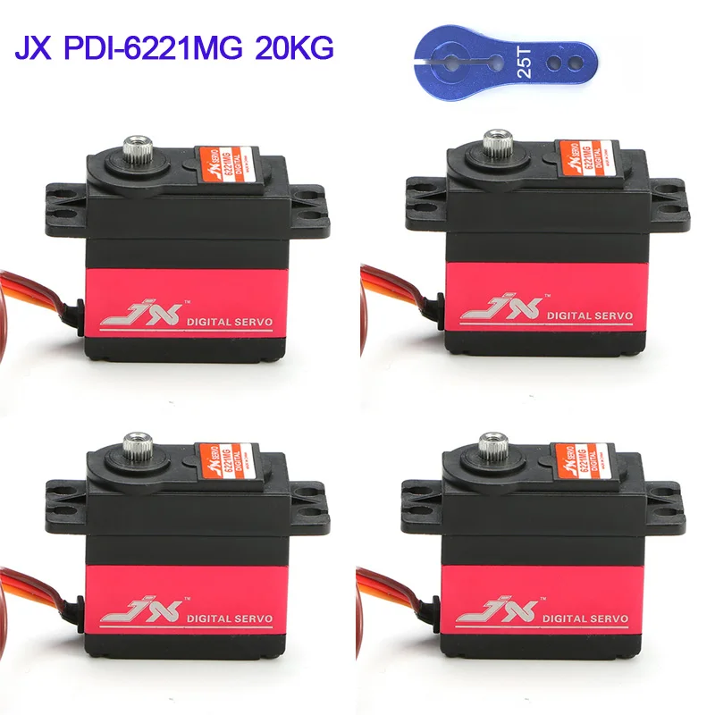 1 / 4PCS JX PDI-6221MG 20KG Large Torque Digital Coreless Servo Aluminium Metal Gears For RC Airplane Car Helicopter Part
1 / 4PCS JX PDI-6221MG 20KG Large Torque Digital Coreless Servo Aluminium Metal Gears For RC Airplane Car Helicopter Part