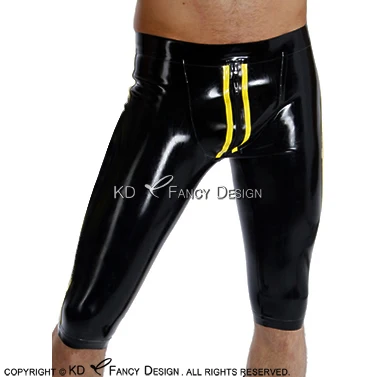 Black And Yellow Stripes Sexy Latex Boxer Shorts With Front Zippers Rubber Underpants Underwear DK-0175
Black And Yellow Stripes Sexy Latex Boxer Shorts With Front Zippers Rubber Underpants Underwear DK-0175
