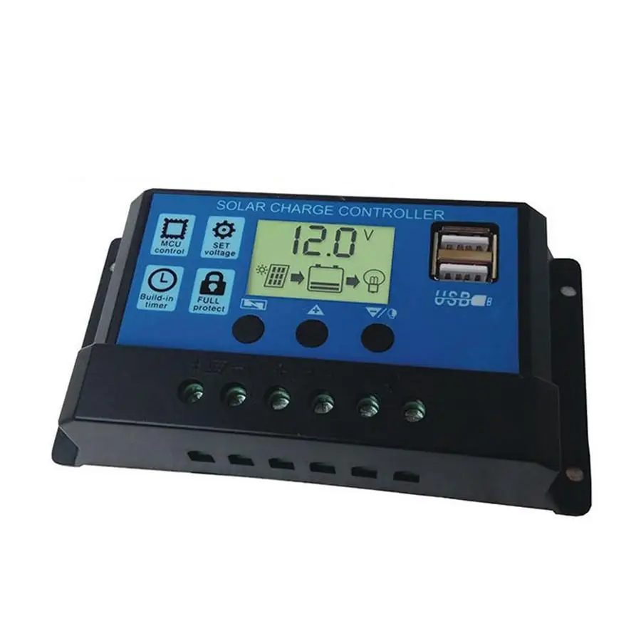 10A 20A 30A 12/24V Solar Panel Battery Regulator Charge Controller Dual USB Only For Lead-acid Batteries
10A 20A 30A 12/24V Solar Panel Battery Regulator Charge Controller Dual USB Only For Lead-acid Batteries