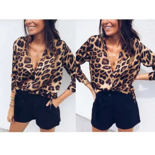2019 Fashion Women Leopard Print Blouse Long Sleeve Fashion Ladies Shirt Oversize Loose Top Hot spring
2019 Fashion Women Leopard Print Blouse Long Sleeve Fashion Ladies Shirt Oversize Loose Top Hot spring