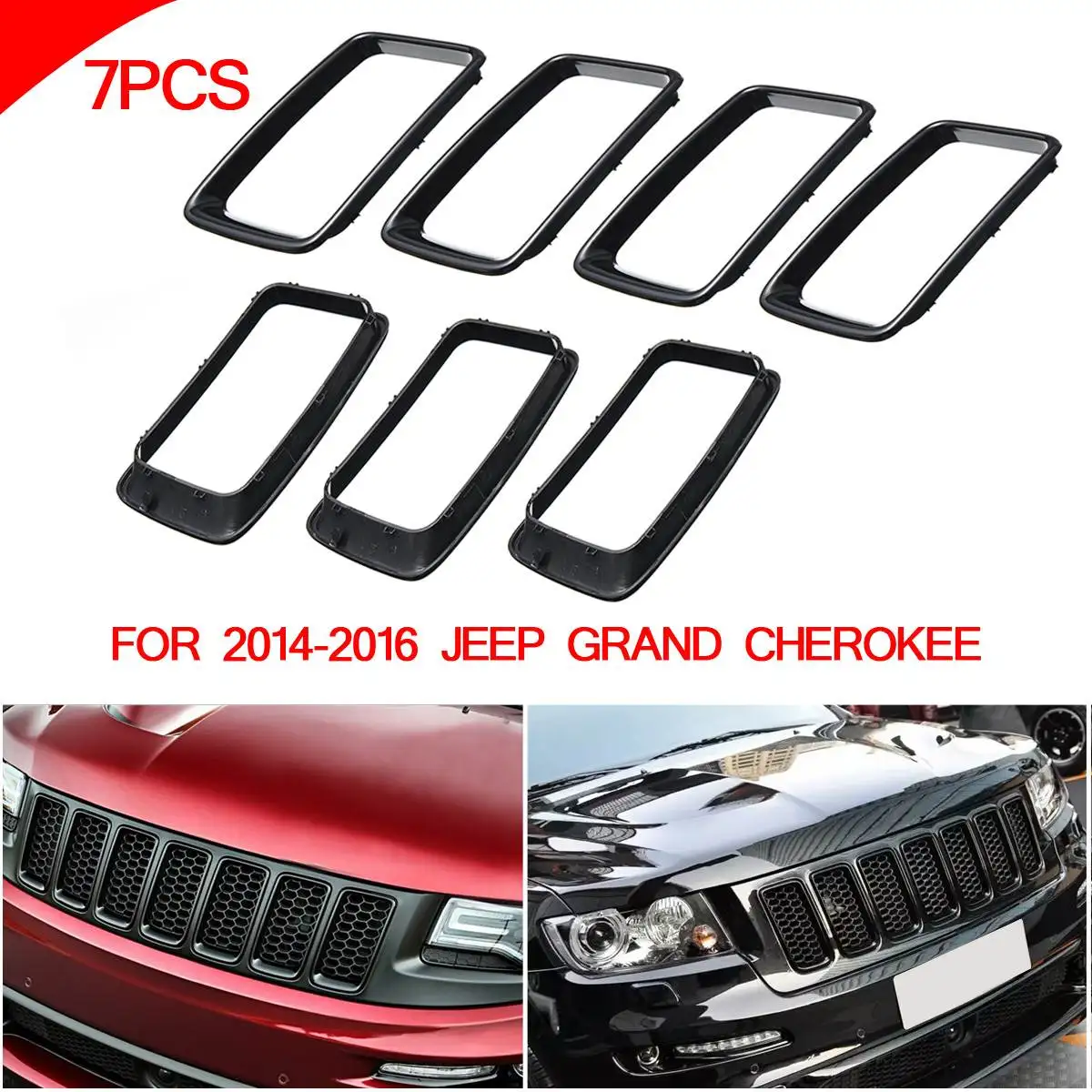 Autoleader 7Pcs Front Grille Vent Hole Trim Ring Insert BLK for Jeep for Grand for Cherokee 2014-2016 Auto Replacement Parts
Autoleader 7Pcs Front Grille Vent Hole Trim Ring Insert BLK for Jeep for Grand for Cherokee 2014-2016 Auto Replacement Parts