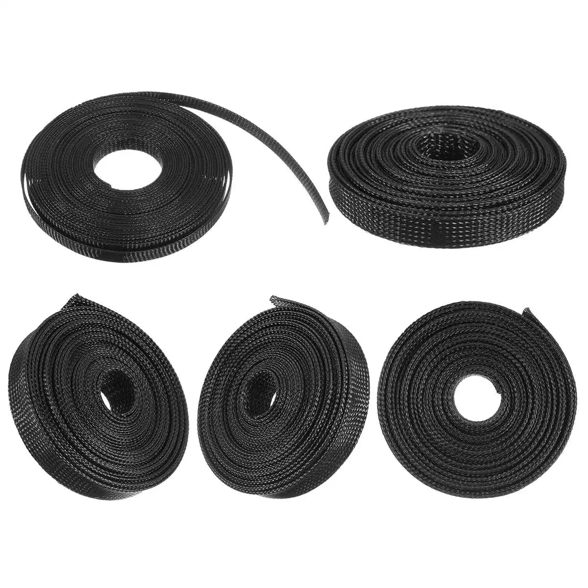15M Nylon Black Expandable Sheathing Tight Braided Loom 8/10/12/15/20mm Insulation Tubing Wire Cable Sleeving For Wrapping Cable
15M Nylon Black Expandable Sheathing Tight Braided Loom 8/10/12/15/20mm Insulation Tubing Wire Cable Sleeving For Wrapping Cable