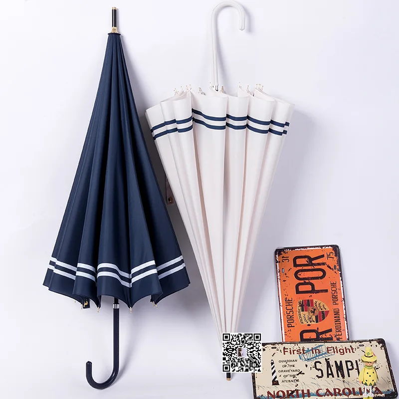 16 Root Automatic Fresh All-Weather Umbrella Striped Ultra-Light Curved Handle Straight Umbrella Long Handle Umbrella Elegant Ca
16 Root Automatic Fresh All-Weather Umbrella Striped Ultra-Light Curved Handle Straight Umbrella Long Handle Umbrella Elegant Ca