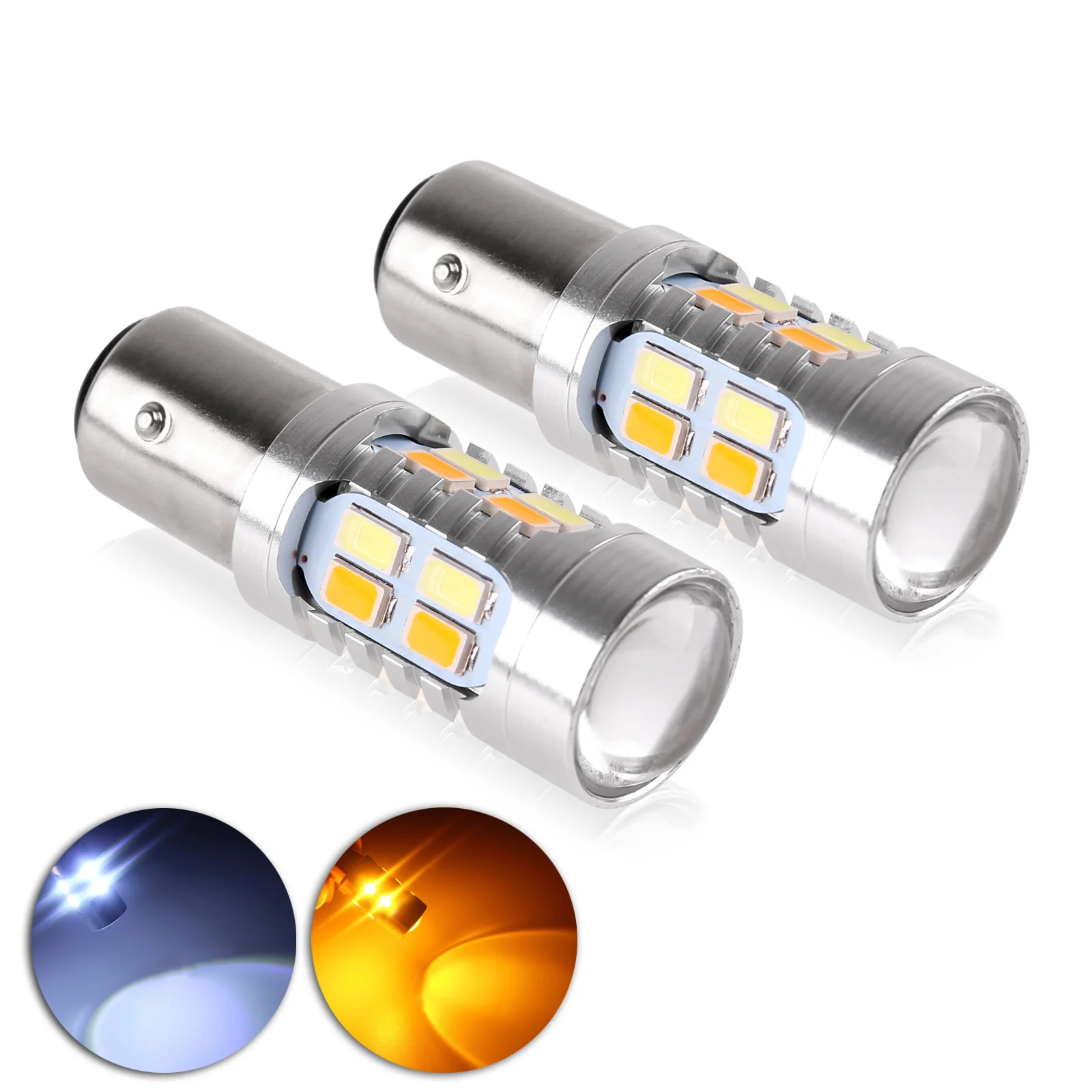 2 Pcs Car Turn Signal Lights Fog Light Driving Lamp Bulbs Switchback LED Drive Dual Color 20W Amber White 1157 BAY15D Bulb
2 Pcs Car Turn Signal Lights Fog Light Driving Lamp Bulbs Switchback LED Drive Dual Color 20W Amber White 1157 BAY15D Bulb