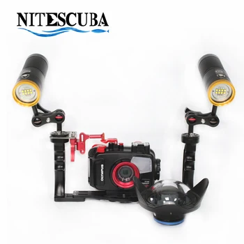 NiteScuba Diving camera housing handle tray video light& Weefine fisheye wide angle lens for TG5 RX100 underwater photography
NiteScuba Diving camera housing handle tray video light& Weefine fisheye wide angle lens for TG5 RX100 underwater photography