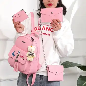 4pcs Fashion Women Small Backpacks Cute Bear Butterfly Print Female Backpack School Bags For TeenageGirls
4pcs Fashion Women Small Backpacks Cute Bear Butterfly Print Female Backpack School Bags For TeenageGirls