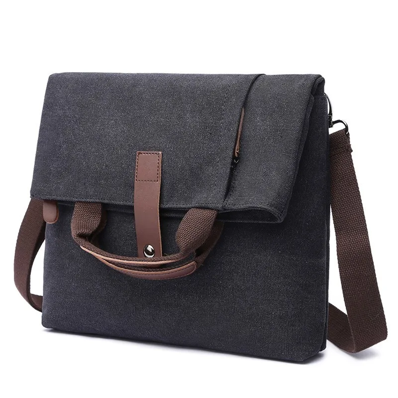 

Men Messenger Bag Laptop Shoulder Handbags Canvas Briefcase Anti Theft Vintage Satchel College Bookbag Retro Crossbody Bag