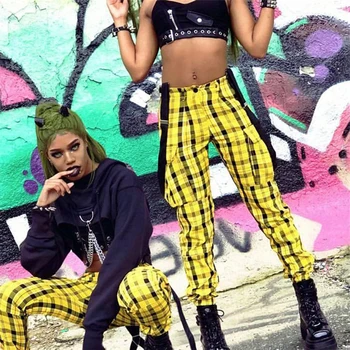 Ulzzang Harajuku Plaid Pants Cargo Women Hipsters Overalls Trousers Checkered Japanese Streetwear Suspenders Stylish Bib Yellow
Ulzzang Harajuku Plaid Pants Cargo Women Hipsters Overalls Trousers Checkered Japanese Streetwear Suspenders Stylish Bib Yellow
