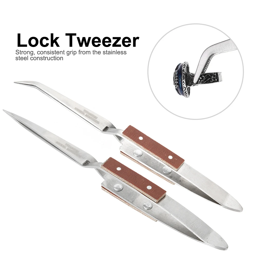 Pro Jewelry Soldering Tweezers Straight Curved Tip Selflock Welding Tweezer Cross Locking Jewelry Making Craft Tool for Jeweler
Pro Jewelry Soldering Tweezers Straight Curved Tip Selflock Welding Tweezer Cross Locking Jewelry Making Craft Tool for Jeweler
