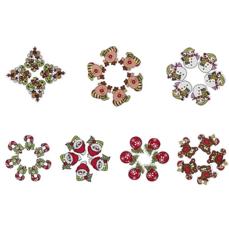 Random Mixed 50pcs Pure Color Christmas Pattern Wood Buttons DIY Scrapbook Sewing Decoration Crafts
Random Mixed 50pcs Pure Color Christmas Pattern Wood Buttons DIY Scrapbook Sewing Decoration Crafts