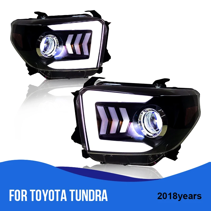 Roadot фары автомобиля сборки для Toyota Tundra светодиодный фар H7 D2H Hid вариант Ангел глаз