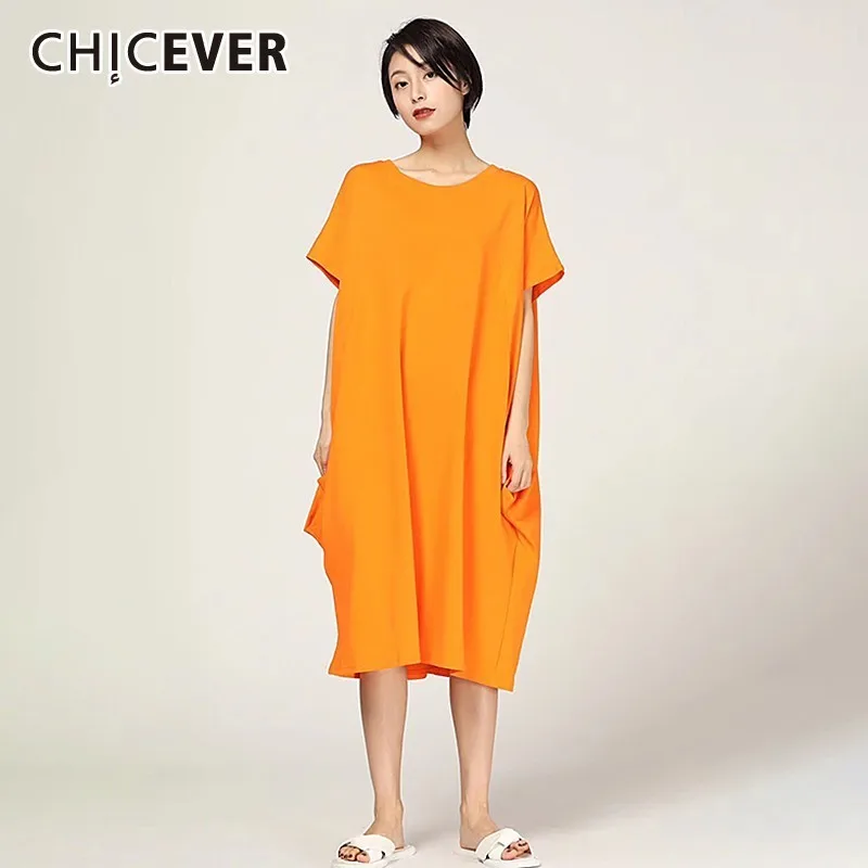 CHICEVER Summer Casual Patchwork Solid Women Dress O Neck Short Sleeve Loose Plus Size Asymmetrical Hem Knee Length Dresses 2019
CHICEVER Summer Casual Patchwork Solid Women Dress O Neck Short Sleeve Loose Plus Size Asymmetrical Hem Knee Length Dresses 2019