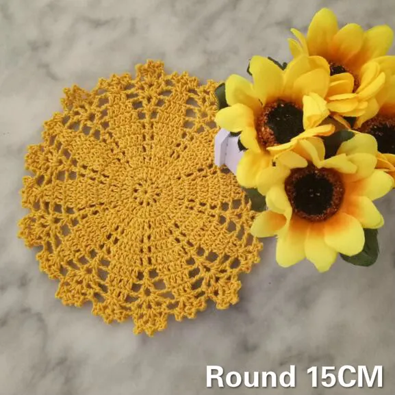 15CM Round Vintage Hollow Out Mantel Individual Mat Crochet Table Doily Dining Napkins Coaster Mug Coffee Mat Wedding Decor Pad
15CM Round Vintage Hollow Out Mantel Individual Mat Crochet Table Doily Dining Napkins Coaster Mug Coffee Mat Wedding Decor Pad