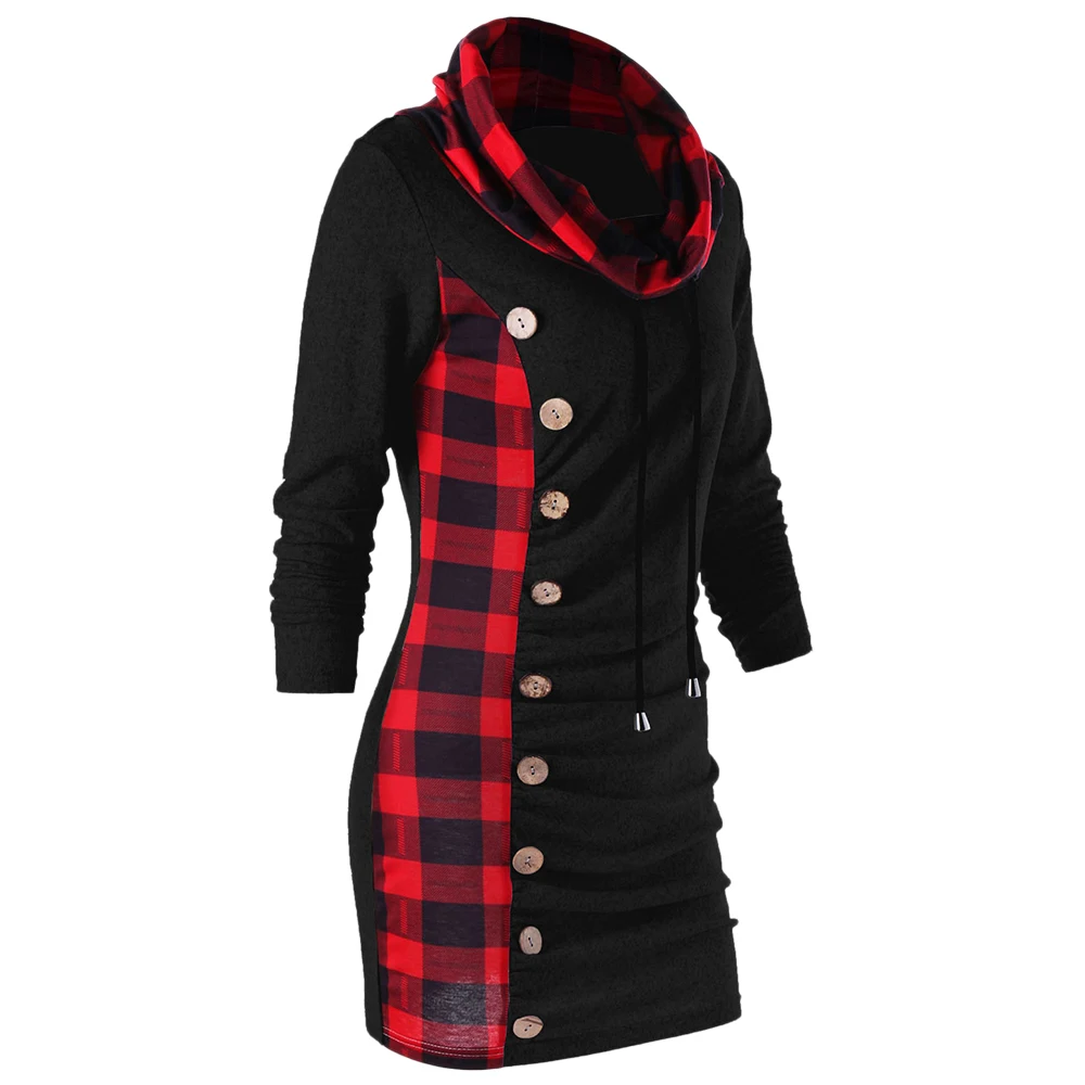 Rosegal Plus Size 2XL Cowl Neck Plaid Trim Drawstring Sweatshirt Dress Women Dress Bodycon Dresses Fall Winter Vestidos De Festa
Rosegal Plus Size 2XL Cowl Neck Plaid Trim Drawstring Sweatshirt Dress Women Dress Bodycon Dresses Fall Winter Vestidos De Festa