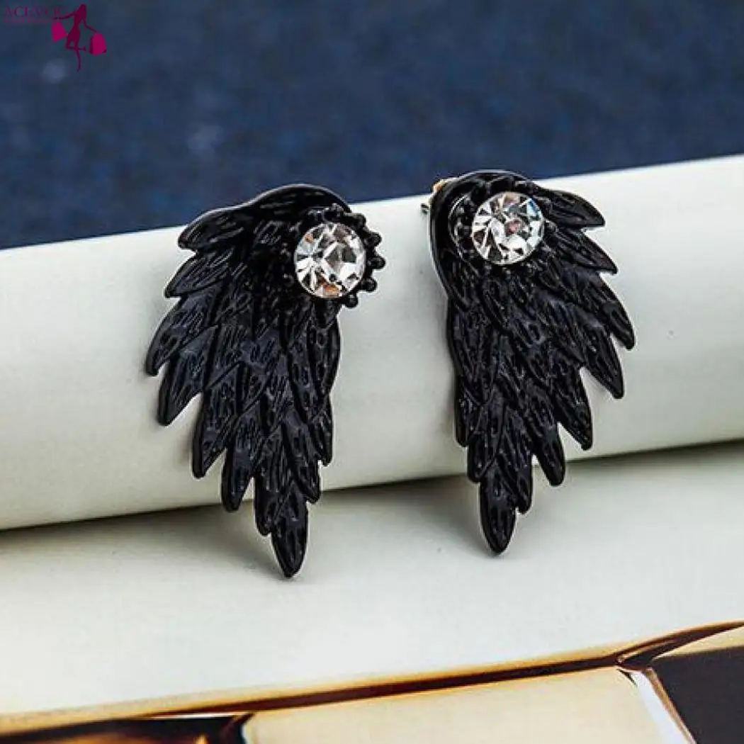 Gray Stud Silver Push Rhinestone Earrings Angel-wing Women Silver Fashion Gold Piercing Black Casual Back Shiny
Gray Stud Silver Push Rhinestone Earrings Angel-wing Women Silver Fashion Gold Piercing Black Casual Back Shiny