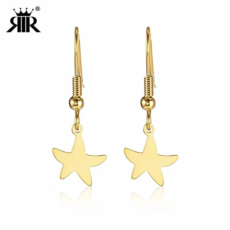 RIR Stainless Steel Minimalist Cute Golden Stars Drop Earrings Exquisite Starfish Female Marine Bio Jewellery Earrings
RIR Stainless Steel Minimalist Cute Golden Stars Drop Earrings Exquisite Starfish Female Marine Bio Jewellery Earrings