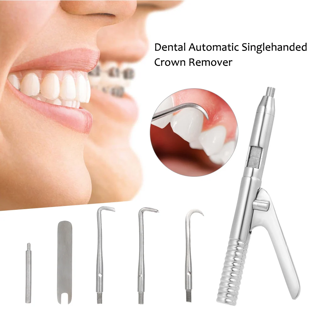 Dental Automatic Singlehanded Crown Remover Set Stainless Steel Dental Surgical Instrument Tools
Dental Automatic Singlehanded Crown Remover Set Stainless Steel Dental Surgical Instrument Tools