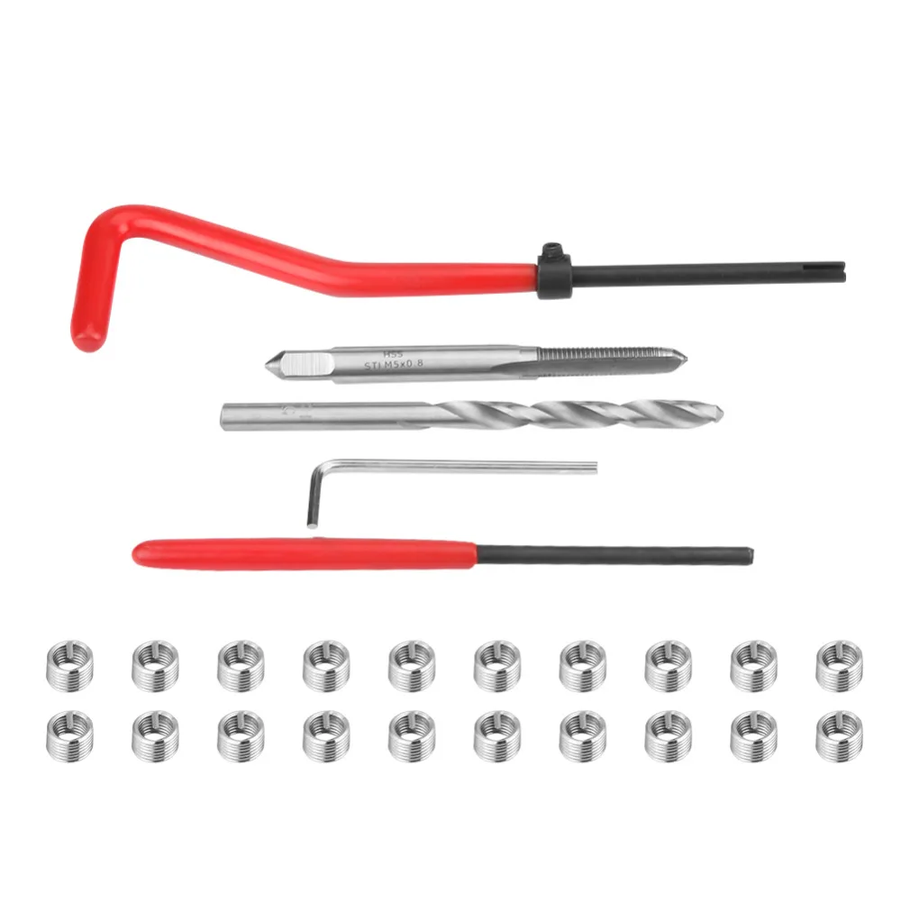 Car M5 * 0.8mm Thread Tap Repair Cutter kit Helicoil set Damaged Hand Tool Set for Auto Repairing Tools Thread tap Drill bit
Car M5 * 0.8mm Thread Tap Repair Cutter kit Helicoil set Damaged Hand Tool Set for Auto Repairing Tools Thread tap Drill bit