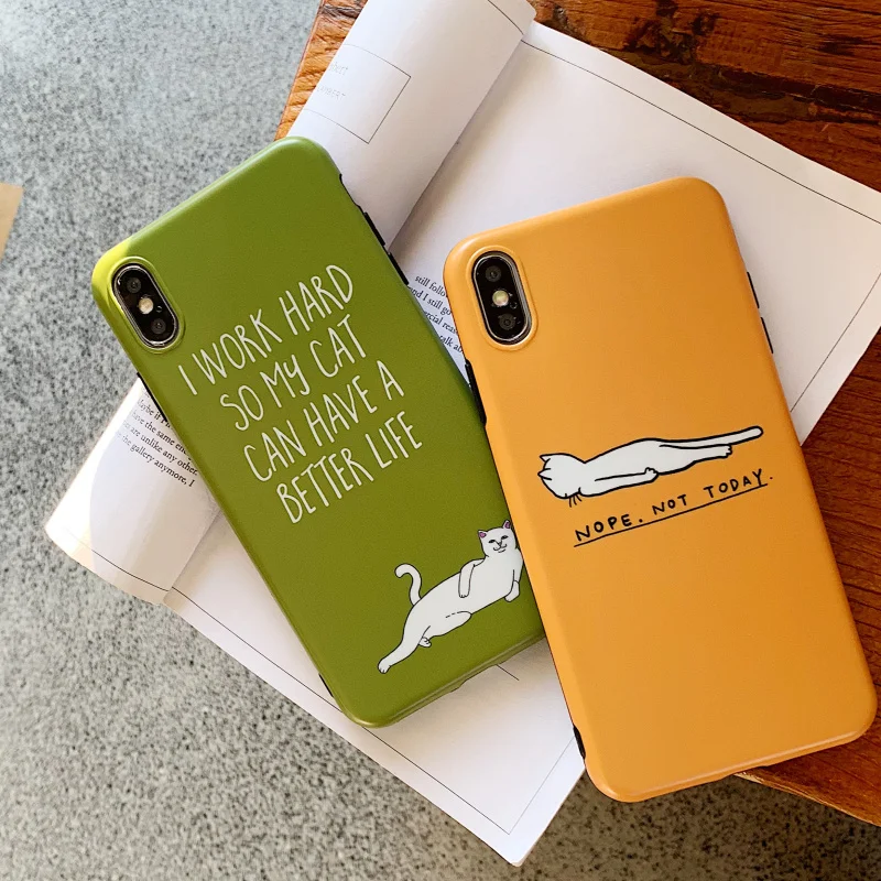 Cute Cartoon Cat Scrub Phone Case For iphone 7 6 6S 8 Plus Case For iphone X XR XS MAX Funny Animal Silicone TPU Cover
Cute Cartoon Cat Scrub Phone Case For iphone 7 6 6S 8 Plus Case For iphone X XR XS MAX Funny Animal Silicone TPU Cover