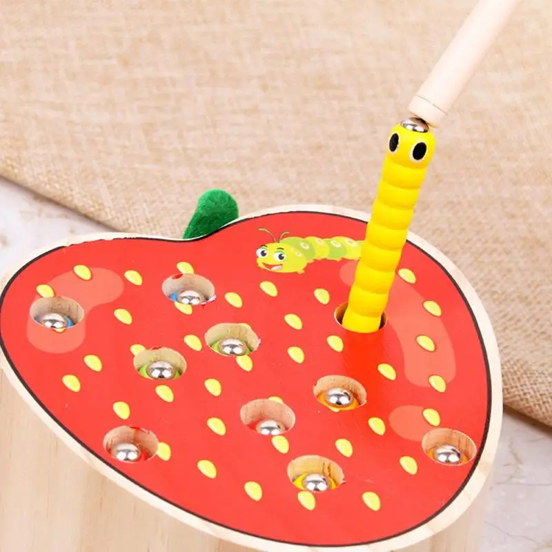 Candywood Catch Worms Game Magnetic Wooden Toys for Children Kids Early Educational Toy Fruit Shape Cognitive Fishing Toys Gift
Candywood Catch Worms Game Magnetic Wooden Toys for Children Kids Early Educational Toy Fruit Shape Cognitive Fishing Toys Gift