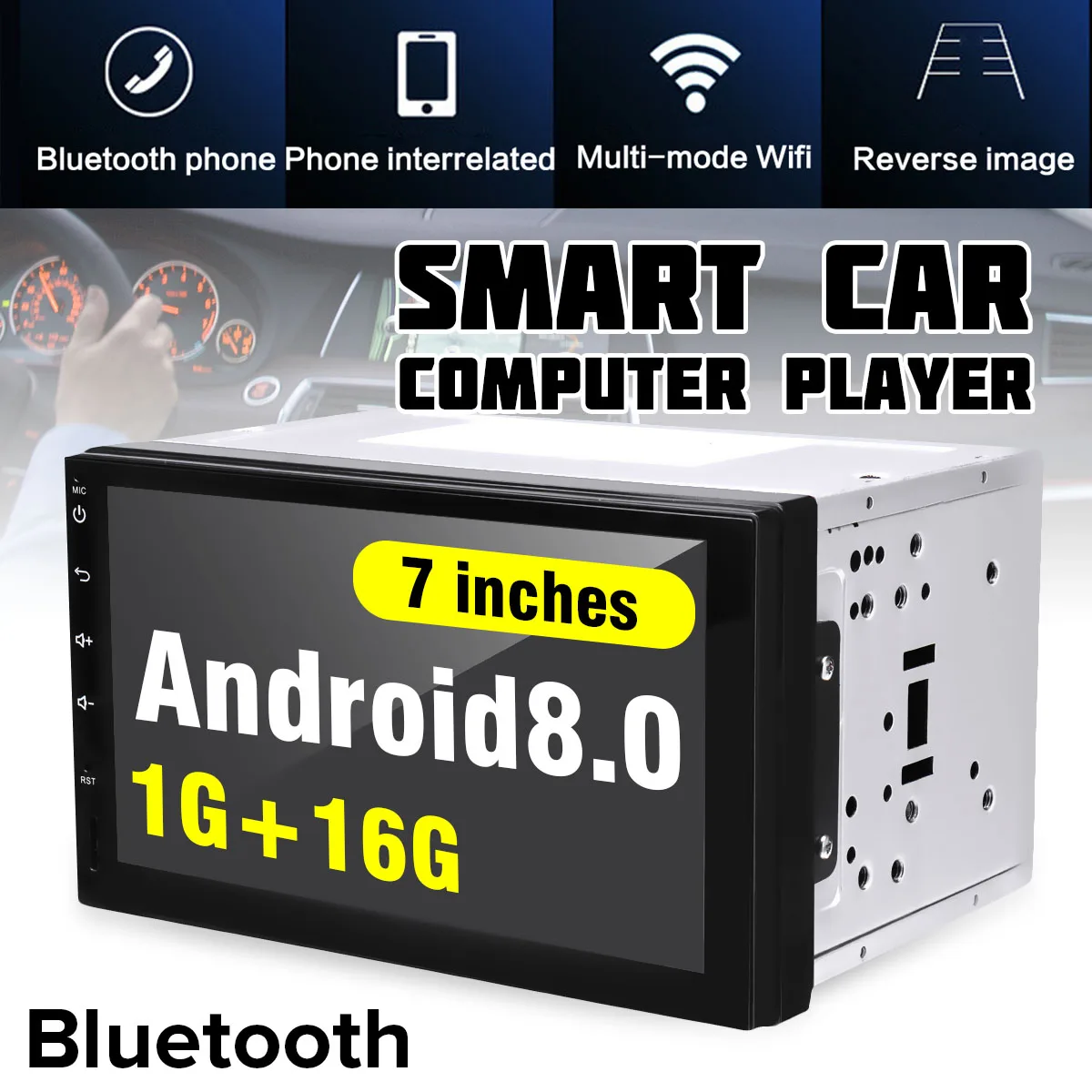 KROAK 7'' Car Radio Stereo Android 8.0 GPS Navigation + bluetooth USB SD 2 Din Car Reverse Image Audio Player Autoradio
KROAK 7'' Car Radio Stereo Android 8.0 GPS Navigation + bluetooth USB SD 2 Din Car Reverse Image Audio Player Autoradio