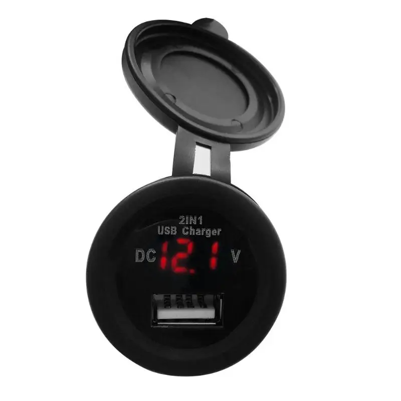 VODOOL DC12-24V USB Socket Charger Power Adapter 5V 2.1A LED Digital Voltage Display Voltmeter For Car Motorcycle RV Boat Yacht
VODOOL DC12-24V USB Socket Charger Power Adapter 5V 2.1A LED Digital Voltage Display Voltmeter For Car Motorcycle RV Boat Yacht