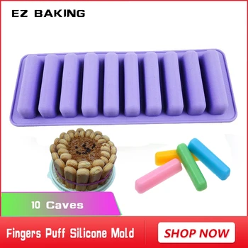 Baking pastry design 10 hole Eclair puff silicone nonstick mold cake decorating fingers puff silicone bakeware free shipping
Baking pastry design 10 hole Eclair puff silicone nonstick mold cake decorating fingers puff silicone bakeware free shipping