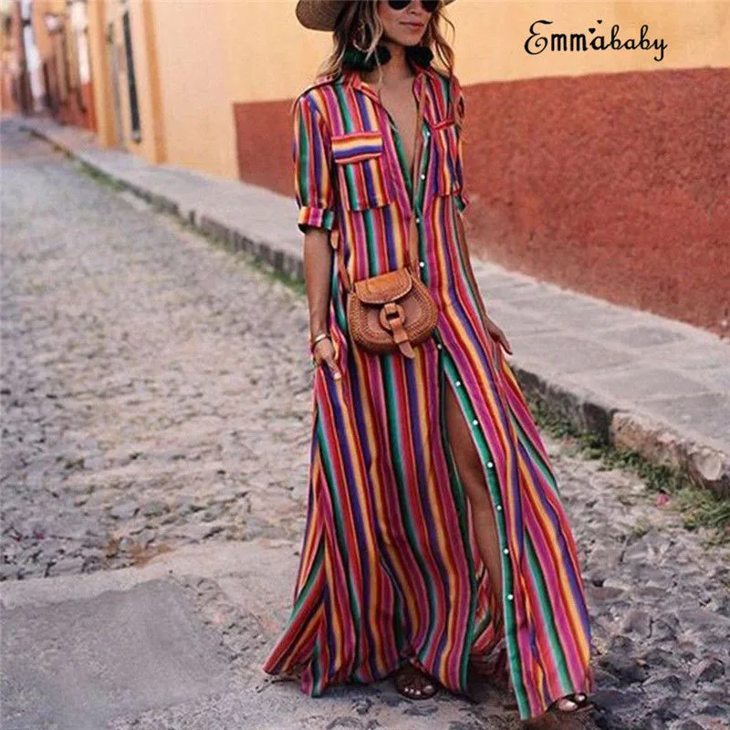 Women Boho Long Maxi Dress Lady Evening Party Beach Dress Sundress Short Sleeve Summer bohemian beach dress
Women Boho Long Maxi Dress Lady Evening Party Beach Dress Sundress Short Sleeve Summer bohemian beach dress