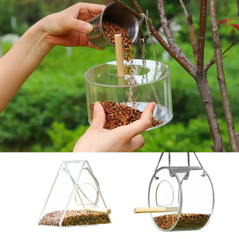 Acrylic Bird Feeder Transparent Acrylic Adsorption Type Bird Nest House Food Box Anti-scatter Parrot Feeder With Stand
Acrylic Bird Feeder Transparent Acrylic Adsorption Type Bird Nest House Food Box Anti-scatter Parrot Feeder With Stand