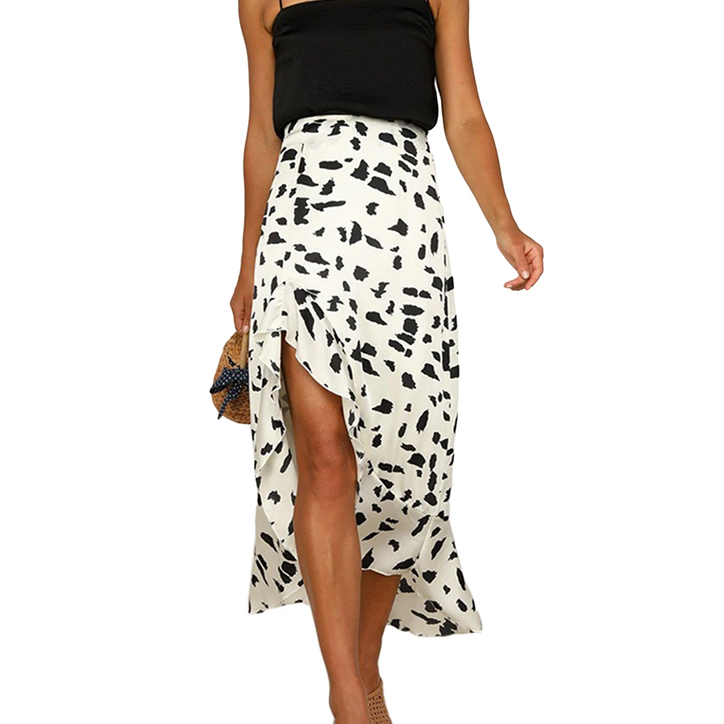 Fashion High Waist Irregular Ruffles Skirt 2019 Casual Women Split Wrap Skirts Ladies Summer Boho Beach Midi Skirt Black White
Fashion High Waist Irregular Ruffles Skirt 2019 Casual Women Split Wrap Skirts Ladies Summer Boho Beach Midi Skirt Black White