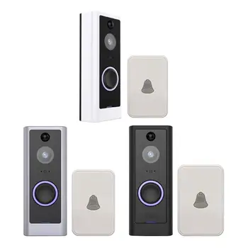 Smart peephole WiFi 720p Video Doorbell Wireless 130° Wide Angle Door Phone Wireless Security Visual Intercom+ Chime EU Plug
Smart peephole WiFi 720p Video Doorbell Wireless 130° Wide Angle Door Phone Wireless Security Visual Intercom+ Chime EU Plug