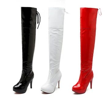 Sexy Stiletto Over Knee Boots Women Rome style Boots Shoes Woman Patent Leather long Boots Botas Winter Thigh High Boots 35-43
Sexy Stiletto Over Knee Boots Women Rome style Boots Shoes Woman Patent Leather long Boots Botas Winter Thigh High Boots 35-43