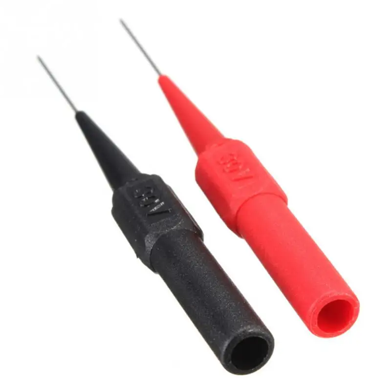 2pc Red/Black Insulation Piercing Needle Non-destructive Multimeter Test Probes suitable for measuring small IC pins LED lamps
2pc Red/Black Insulation Piercing Needle Non-destructive Multimeter Test Probes suitable for measuring small IC pins LED lamps