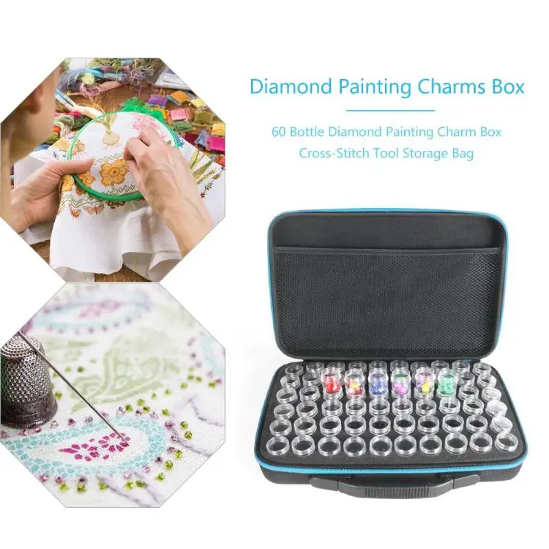 60 Bottles Diamond Painting Box Tool Container Storage Box Carry Case Holder Hand Bag Zipper Design Shockproof Durable
60 Bottles Diamond Painting Box Tool Container Storage Box Carry Case Holder Hand Bag Zipper Design Shockproof Durable