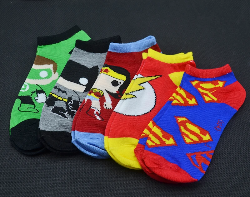 Cute Wonder Woman The Flash Man Superman Cosplay Socks Short Cut Ankle Sock Photoreal Crew Stockings 5 Pairs Per Lot
Cute Wonder Woman The Flash Man Superman Cosplay Socks Short Cut Ankle Sock Photoreal Crew Stockings 5 Pairs Per Lot