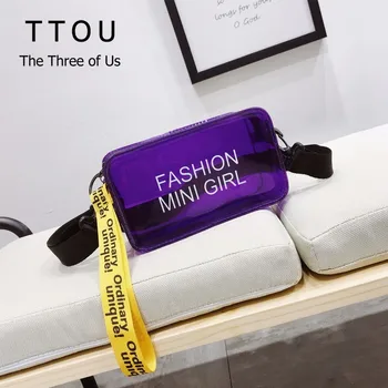 TTOU Printing Letter Messenger Bag Clear Transparent Jelly Candy Color Shoulder Bag For Teenage Girls Crossbody Handbags Fashion
TTOU Printing Letter Messenger Bag Clear Transparent Jelly Candy Color Shoulder Bag For Teenage Girls Crossbody Handbags Fashion