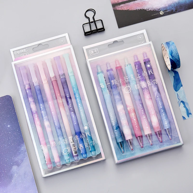 Creative beautiful starry gel pen cute korea ins style Fast-drying black ink pen Stationery Office Accessories School Supplies
Creative beautiful starry gel pen cute korea ins style Fast-drying black ink pen Stationery Office Accessories School Supplies