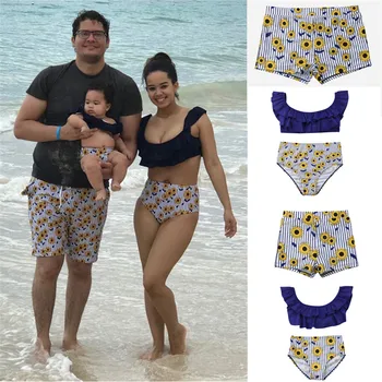 Family Matching Swimsuits Mom Dad Boy Girl Bikini 2019 Flower Bathing Suit Beachwear Women Girls Swimwear Striped Pants Bodysuit
Family Matching Swimsuits Mom Dad Boy Girl Bikini 2019 Flower Bathing Suit Beachwear Women Girls Swimwear Striped Pants Bodysuit