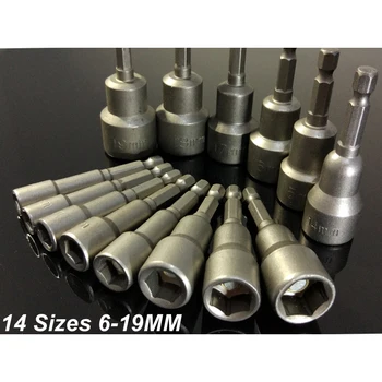 1Pc 14Sizes 6-19MM Magnetic Hex Sleeve/Socket Nozzles Nut Driver Set Hexagon Screwdriver Adaptor 1/4" Hex Shank Power Hand Tools
1Pc 14Sizes 6-19MM Magnetic Hex Sleeve/Socket Nozzles Nut Driver Set Hexagon Screwdriver Adaptor 1/4" Hex Shank Power Hand Tools