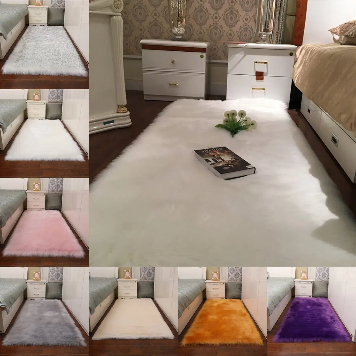 Hot sale Faux Wool Plush Rug Rectangle Soft Fluffy Carpet Home Floor Area Mat Decoration Washable Home Textile 150x60cm
Hot sale Faux Wool Plush Rug Rectangle Soft Fluffy Carpet Home Floor Area Mat Decoration Washable Home Textile 150x60cm
