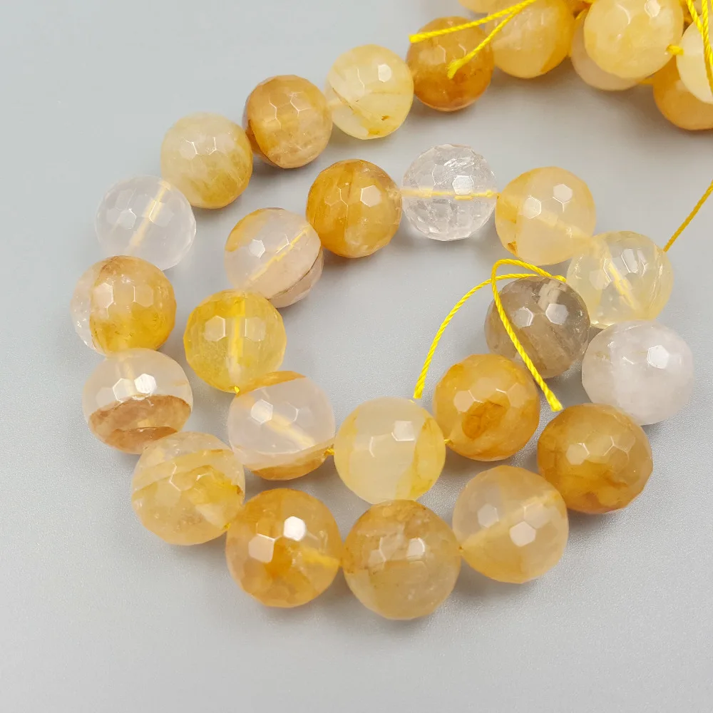Lii Ji Natural Stone Citrine 16mm Round Shape Faceted beads DIY Jewelry Making Bracelet Necklace
Lii Ji Natural Stone Citrine 16mm Round Shape Faceted beads DIY Jewelry Making Bracelet Necklace